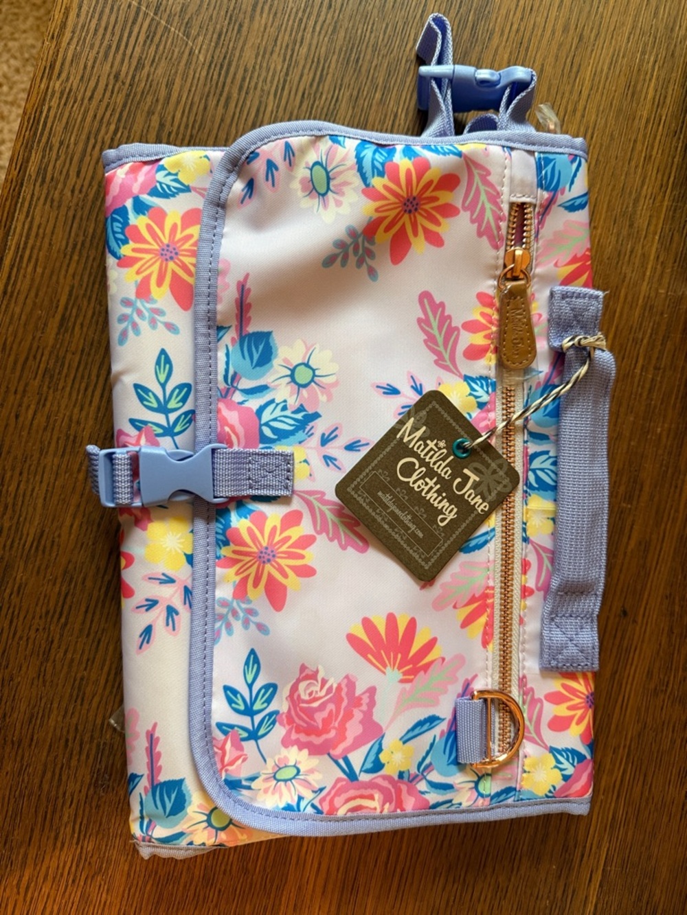 Matilda Jane Floral Travel Changing Pad Organizer - Pink, Yellow, Blue